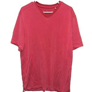 Mens Large Tommy‎ Bahama V Neck Shirt, Red, Ribbed